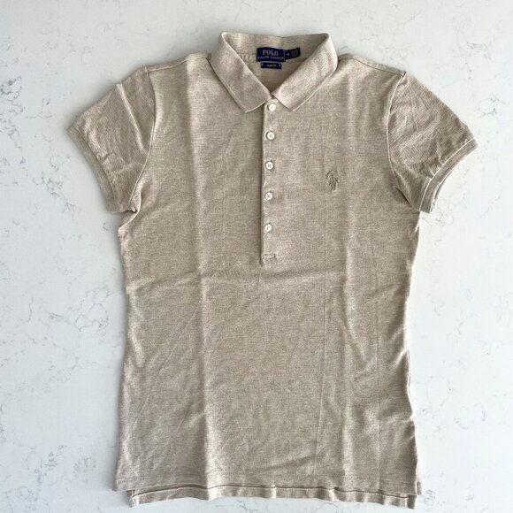 Polo by Ralph Lauren Women's Beige Polo Shirt - Picture 2 of 11